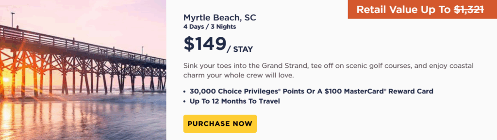 Myrtle Beach, SC - (4 Days/3 Nights) With Bluegreen Vacation Membership.