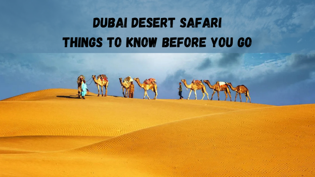 Dubai Desert Safari Things To Know Before You Go