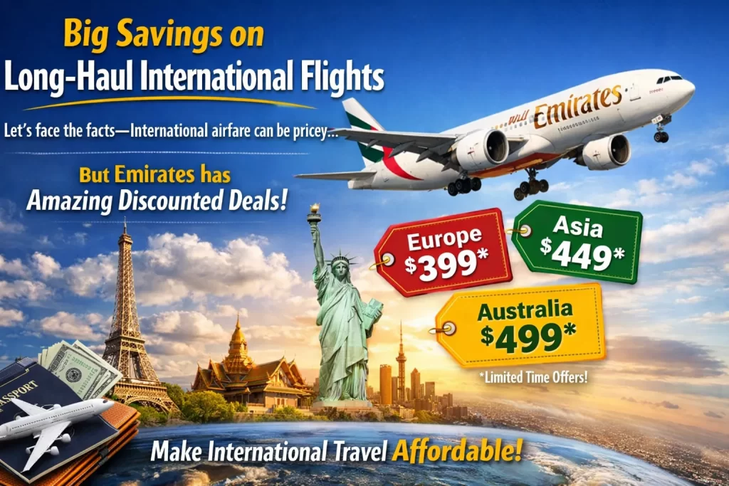 Big savings on international flights