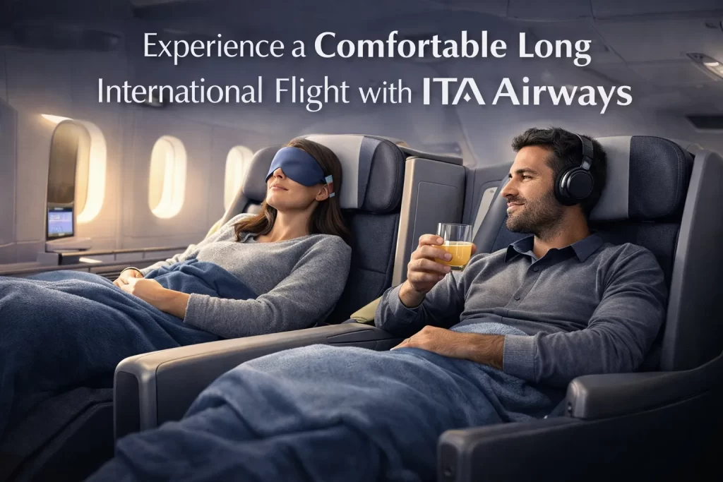 Experience a Comfortable Long International Flight with ITA Airways