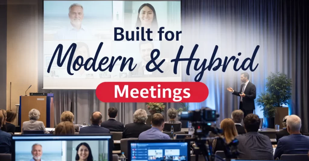 Hybrid meeting technology in action
