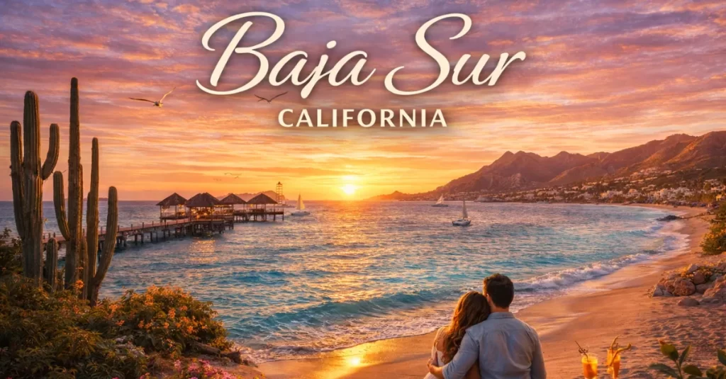 Baja Sur sunset by the sea