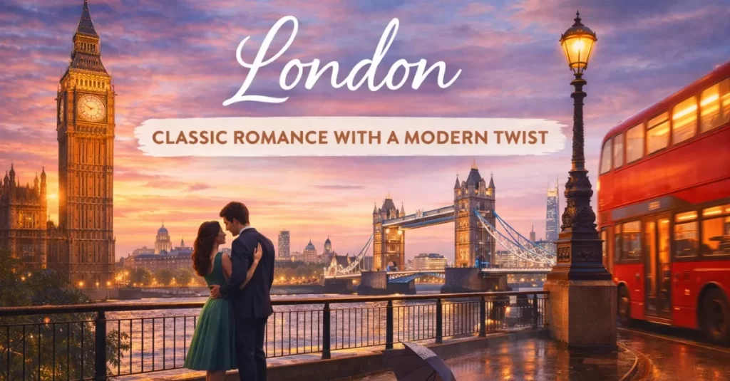 Romantic London at sunset
