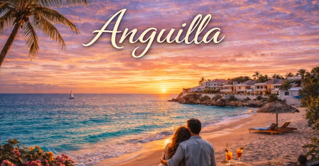 Romantic sunset in Anguilla