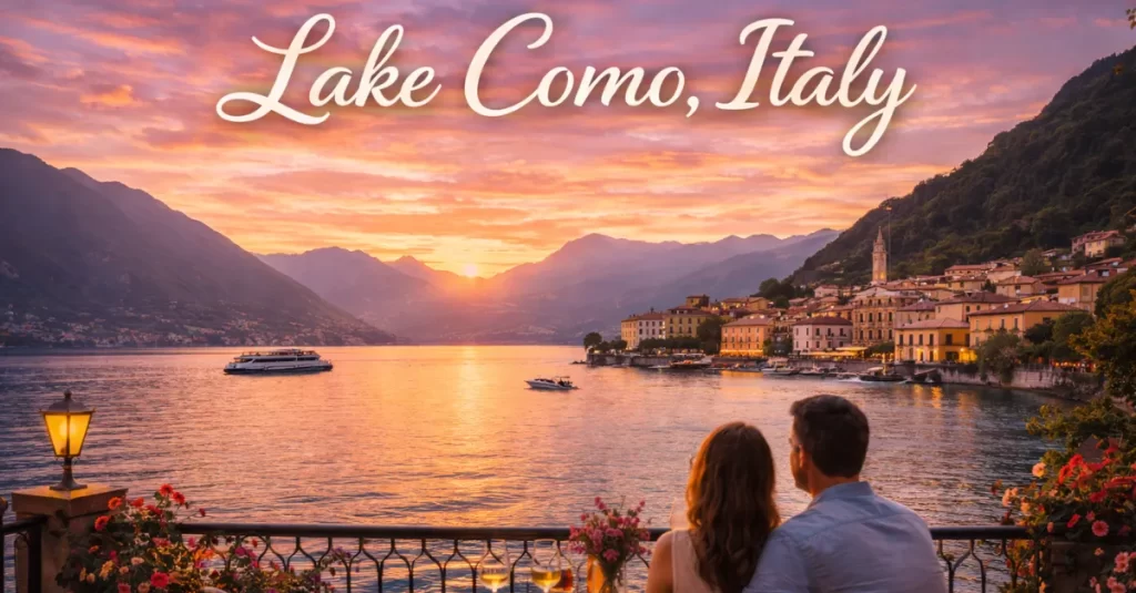 Sunset serenity at Lake Como